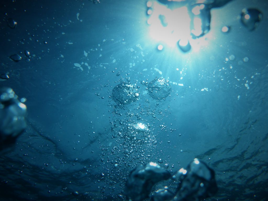 Water seen from underwater